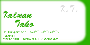 kalman tako business card